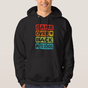 Spiel vorbei Zurück zur Schule Sonnenuntergang Sch Hoodie