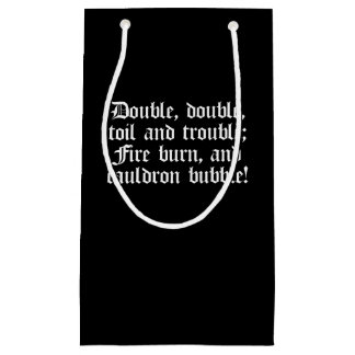 Spiel-Zitat-Doppelt-Doppeltes Shakespeare Macbeth Kleine Geschenktüte