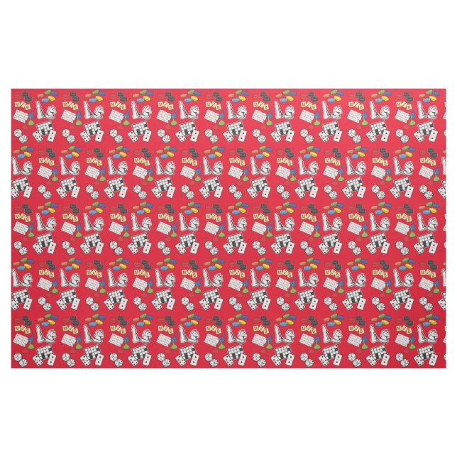 Spielabend, Brettspiele und Word-Puzzles Stoff (Fat Quarter (45,7 x 55,9 cm))