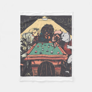 Spielabend Hunde auf Billard Billard Billard Billa Fleecedecke