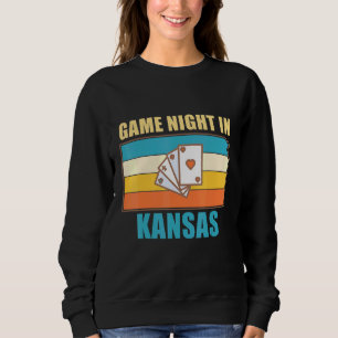 Spielabend in Kansas Brettspiele Familienabend Sweatshirt