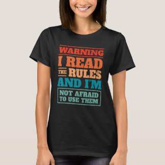 Spielabend Spaß lese ich die Regeln, die ich Game  T-Shirt