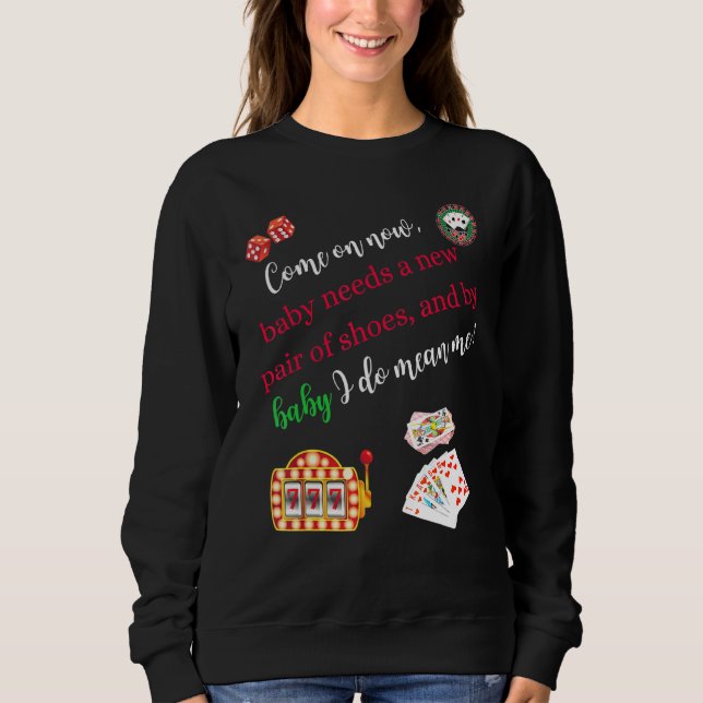 Spielautomat für Casino Poker Sweatshirt (Vorderseite)