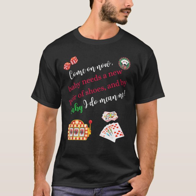 Spielautomat für Casino Poker T-Shirt (Vorderseite)