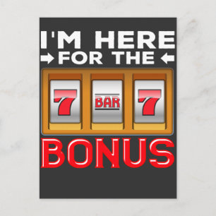 Spielautomat Gambling Funny Casino Fan Postkarte