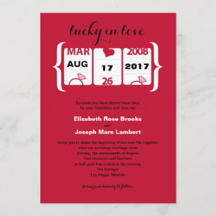 Spielautomaten-Hochzeitseinladung Einladung