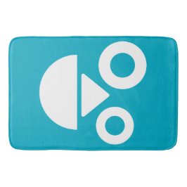 Spielbares Gesicht minimaler lustiger Blick Badematte