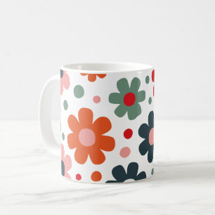 Spielbares Retro-Blume Muster Kaffeetasse