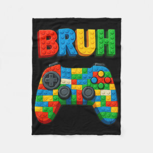 Spielbausteine Bruh-Spruch Lustiger Gamer-Jungen Fleecedecke