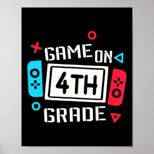 Spielbeginn 4. Klasse Jungen Kinder Vierte Klasse Poster
