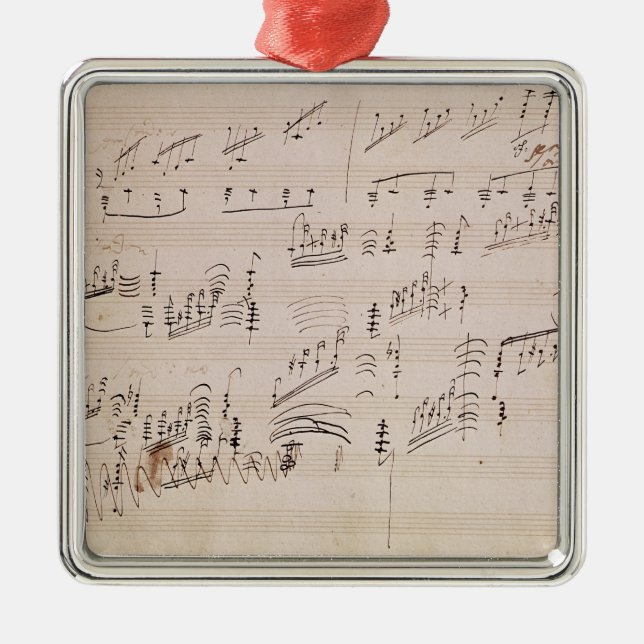Spielberichtsbogen 'des Mondscheins Sonata Silbernes Ornament (Vorne)