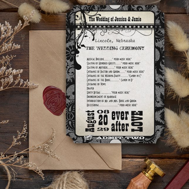 Spielbill Wedding Program Brown Kraft Paper Programm (Von Creator hochgeladen)