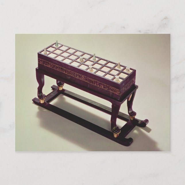 Spielbrett, aus dem Grab von Tutankhamun Postkarte (Vorderseite)