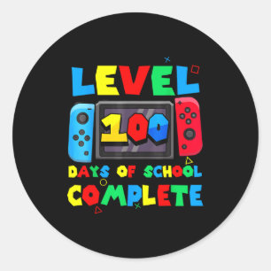 Spielcontroller Ebene 100 Tage Schule abgeschlosse Runder Aufkleber