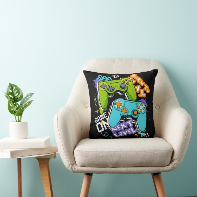 Spielcontroller Graffiti  Gaming Born To Play  Kissen (Stuhl )