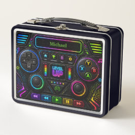 Spielcontroller Kinder Neon-Spielpanel Metall Brotdose
