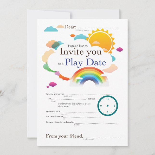 Spieldatum Wolken-Designs (Vorderseite)