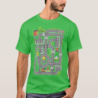 Spiele auf dem Rücken von Papa Spielmatte Rennstre T-Shirt
