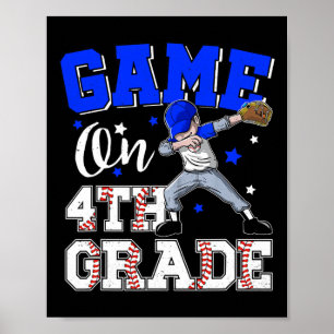 Spiele auf der 4. Klasse Junge Dabbing Erster Schu Poster