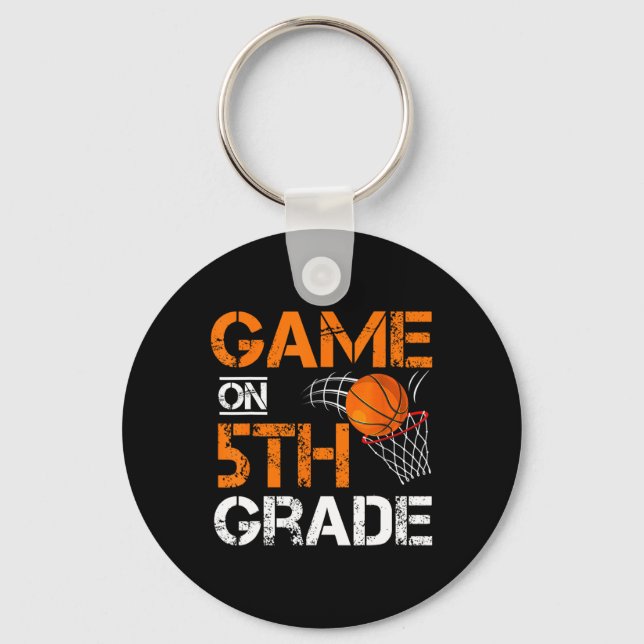 Spiele auf der fünften Klasse Bysketbyll Erster Ta Schlüsselanhänger (Vorderseite)