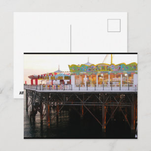 Spiele auf der Pier Postkarte