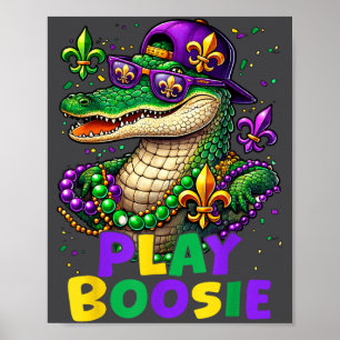 Spiele Boosie-Perlen Mardi Gras Karneval Louisiana Poster
