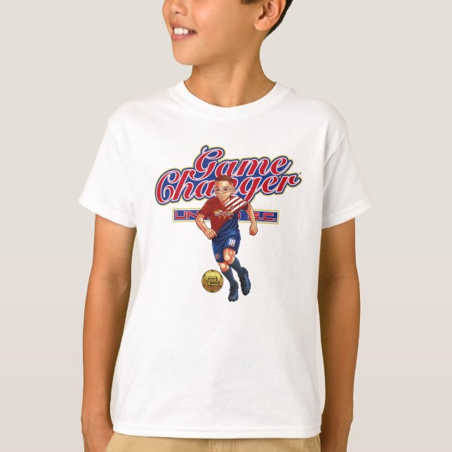 Spiele-Changer Logo Boys Soccer T-Shirt (Vorderseite)