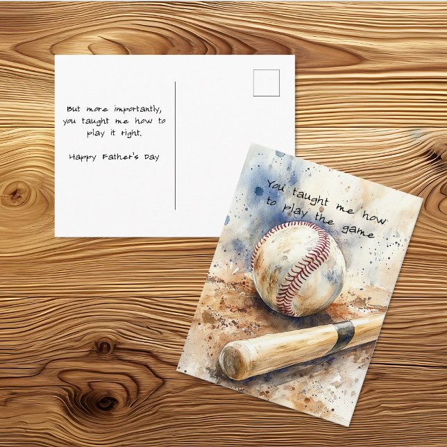 Spiele das Baseball-Vaterspiel Postkarte (Von Creator hochgeladen)