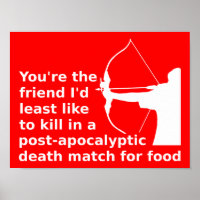 Spiele des Hunger Funny Poster Sign