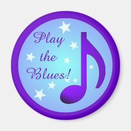 Spiele die Blues Purple Blue Note Circle Stars Magnet