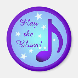 Spiele die Blues Purple Blue Note Circle Stars Magnet