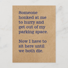 Spiele, die wir in Autos spielen Postkarte