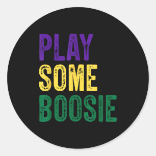 Spiele einige Boosie Mardi Gras Perlen New Orleans Runder Aufkleber