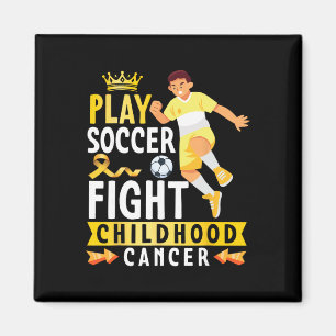 Spiele Fußball gegen Kinderkrebs Goldene Schleife  Magnet