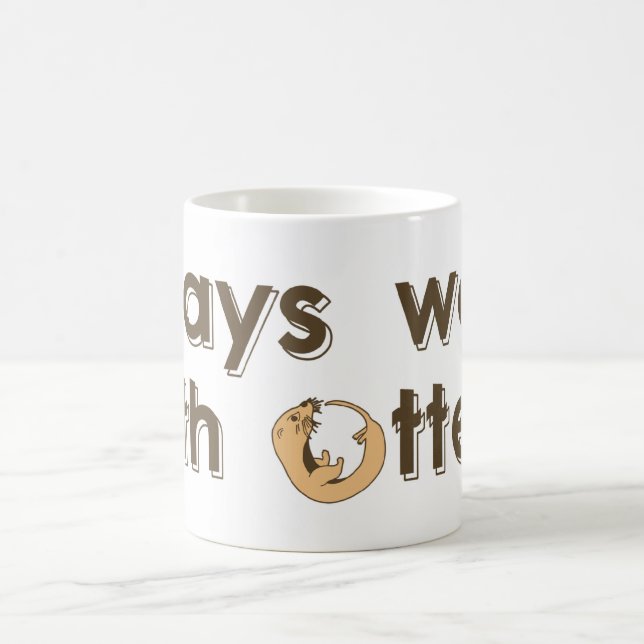 Spiele gut mit der Otter-Tasse Kaffeetasse (Mittel)