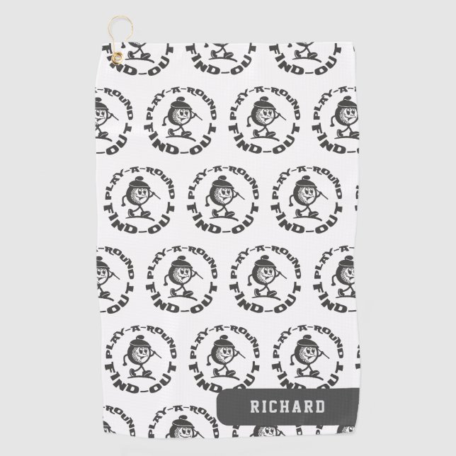 Spiele herum Finde heraus Muster Benutzerdefiniert Golfhandtuch (Vorderseite)