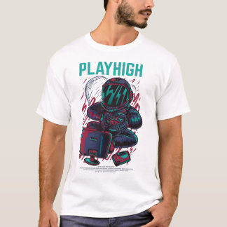Spiele High Astronaut Gamer Geschenk T-Shirt Unise
