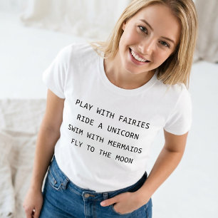 Spiele mit Feen Reite ein Einhorn Schwimme mit der T-Shirt