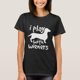 Spiele Mit Wiener Würstchen Lustige Dachshunde Wei T-Shirt