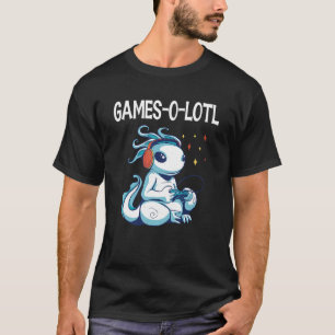 Spiele O Lot   Gaming Salamander Fisch Axolotl T-Shirt