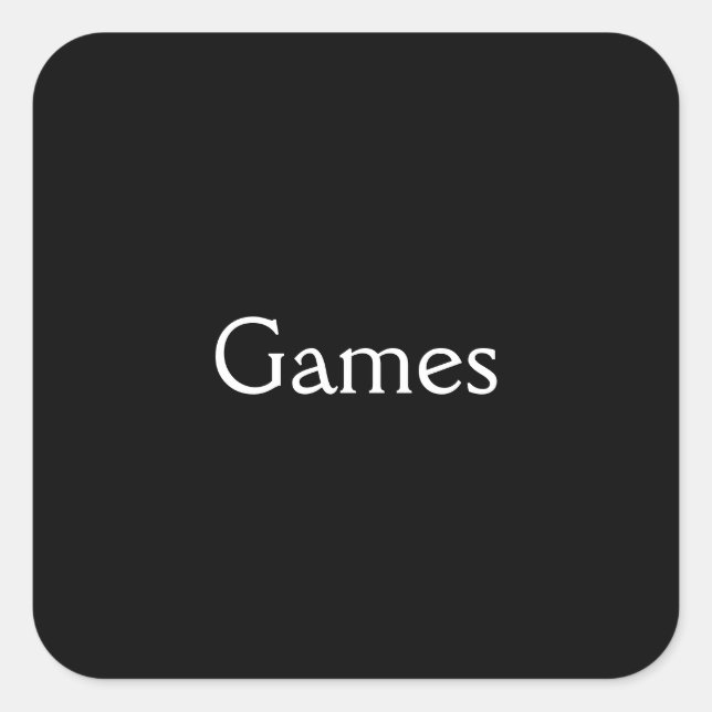 Spiele Quadratischer Aufkleber (Vorderseite)