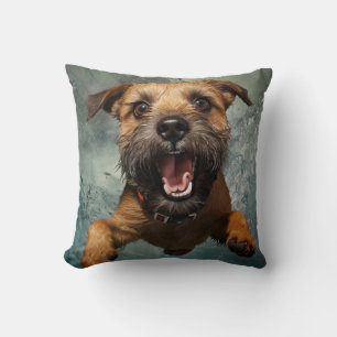 Spielefreudiger Hund Schwimmt Unterwasser Design Kissen