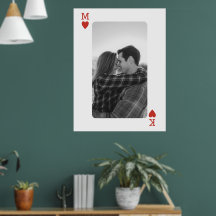 Spielekarte Paar Foto Romantische Liebesherz Gesch
