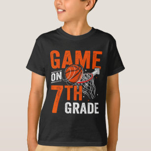Spielen auf der siebten Stufe Basketball erster Ta T-Shirt
