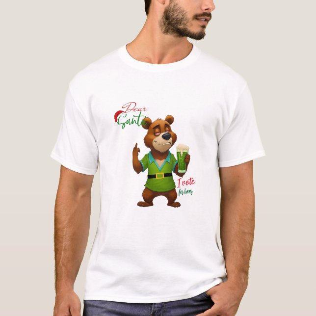 Spielen auf WordBear und Bär Weihnachten T-Shirt (Vorderseite)