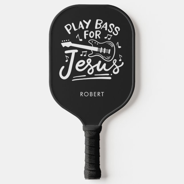 spielen Bass für Jesus Christliche Gitarrist Custo Pickleball Schläger (Vorderseite)