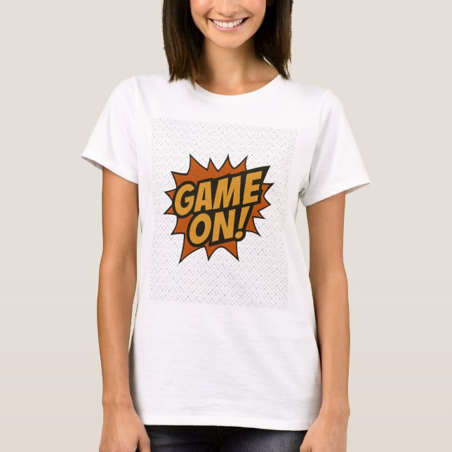 SPIELEN! Comic Burst - Gamer Wall Poster T-Shirt (Vorderseite)
