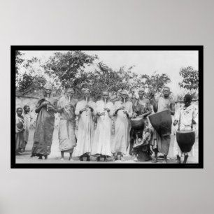 Spielen der Flöte und der Trommeln im Sahara 1898 Poster