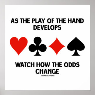 Spielen der Hand Entwicklungen beobachten, wie sic Poster