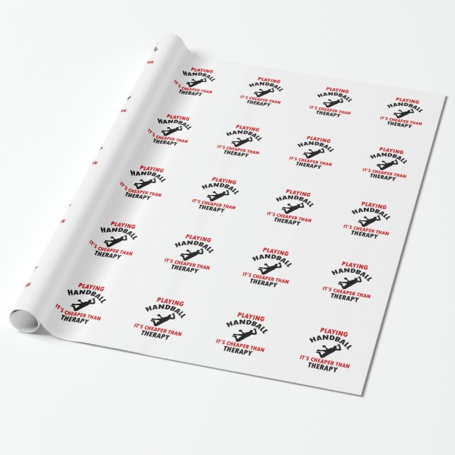 Spielen des Handballs Geschenkpapier (Ungerollt)